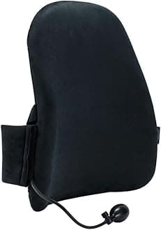 ObusForme Lumbar Support Pillow for Chair | Durable Foam Backrest Cushion | CustomAIR Adjustable Inflatable Lumbar Pad | Home, Office or On-The-Go