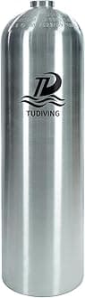TUDIVING-11.1L Scuba Diving Tank | 80 cu. ft Aluminum Tank | 4500psi Scuba Cylinders | Diving Bottle with Scuba Valve-NO DOT