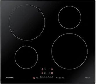 Samsung NZ64H37070K Built-In 4 Zone Induction Hob - Black Glass