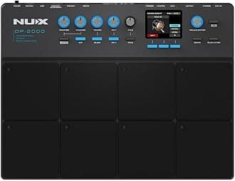 NUX DP-2000 8-Velocity Sensitive Independent Strike Percussion Pad with LED Lights, Digital Percussion Pad with UI Interactive Interface, Six On-Board Effects, Wavimport Function