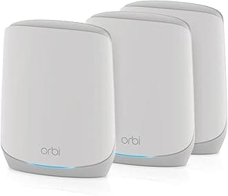 Orbi Tri-Band Mesh AX5400 Upto 5.4Gbps System (RBK763S) – Router with 2 Satellite| Coverage up to 7,500 sq. ft|75 Devices|Netgear Armor All in one Internet Security, 1 Year Subscription.