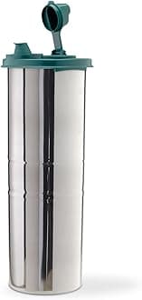 SignoraWare 1.1 Litres Easy Flow Stainless Steel Oil Dispenser Bottle with Lid and Cap | Air-Tight S