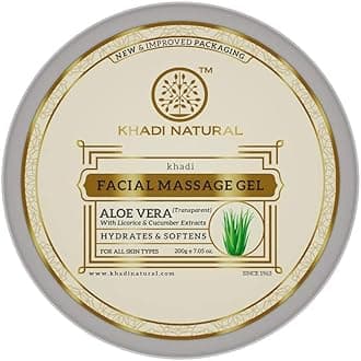 Khadi Natural Herbal Natural Ayurvedic Herbal Aloevera Transparent Gel With Liqorice and Cucumber Extracts Perfect for Oily Skin (200 g)