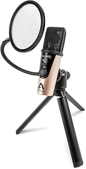 Hype Mic - USB Microphone with Analogue Compression for Capturing Vocals and Instruments, Streaming, Podcasting, and Gaming, Made in USA, Rose Gold