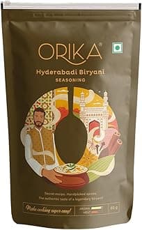 - Orika Hyderabadi Biryani Seasoning (85G, Pack of 1) - for Veg, Chicken & Mutton biryani, Ready to Cook Masala