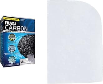 Fluval Activated Carbon 3 x 100g Sachets & 306/7 and 406/7 Filter Water Polishing Pad