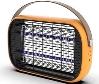 Buzbug LED Fly Zapper Outdoor Indoor,10 Years Lifespan Lamp, Rechargeable 5200mAh Battery, Portable Camping Fly Killer, Fly Trap Mosquito Trap, Bug Zapper Mosquito Zapper -MA015C(Yellow)