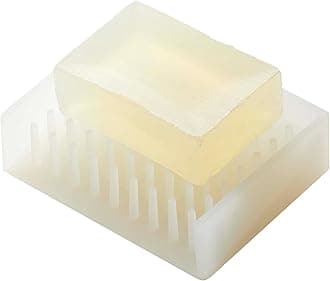 Home Float Self Draining Soap Tray - Floating Holder Dish for Sink - Silicone