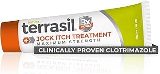 Jock Itch Cream, Clotrimazole 1% Antifungal Jock Itch Medicine Extra Strength, Fast Relief, Natural Soothing Care (1oz)