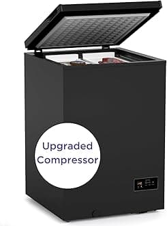 Northair Low temperature Chest Freezer - 3.5 Cu Ft with 2 Removable Baskets - Reach In Freezer Chest - 14℉ to -40℉ (ProBlack)