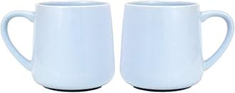 - Bosmarlin Glossy Ceramic Coffee Mugs of 2, Tea Cup for Office and Home, 18 oz, Suitable for Dishwasher and Microwave(Blue, 2)