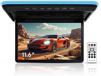 10.1 inch Car Overhead Monitor 1080P Video HD Digital TFT Screen Wide Screen Ultra-Thin Mounted Car Roof Flip Down Player HDMI IR FM USB