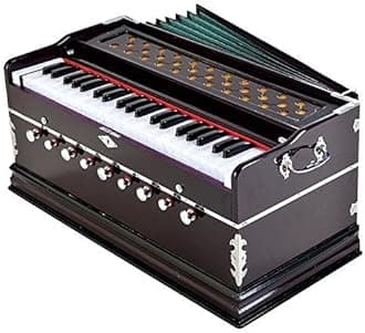 Best Harmonium 9 Stopper, Chudidaar Bellow, 42 Key, Two Reed(Bass-Male),3 1/2 Octave,Kapler, Harmonium With Cover
