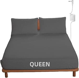 OKOHEY Grounding Fitted Sheets with 15ft Earthing Cord, Queen Size, 90% Organic Cotton + 10% Silver Fiber, Soft & Breathable Grounded Sheet for Better Sleep and Enhanced Wellness, Gray