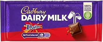 Cadbury Dairy Milk Daim Chocolate Bar, Almond Caramel Crunch, 120 g (Pack of 18)