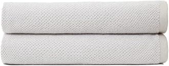 Cozy EarthNantucket 60% Cotton 40% Viscose from Bamboo Bath Sheet - 600 GSM Plush & Fast-Drying with Rice Weave Pattern - 2 Pack 40" x 65" Luxury Bath Sheet - Light Grey