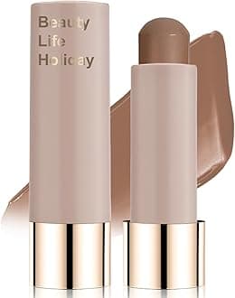 Wugbc Warm Toned Bronzer Stick Blendable Smooth Cream Contour Matte Finish Lightweight Face Shaping Makeup Natural Contouring Pen Long Lasting Non-greasy Portable Travel Size, Warm Natural Golden