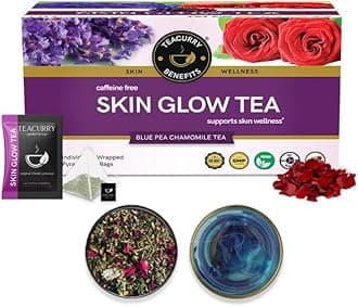 TEACURRY Skin Glow Tea (30 Tea Bags, 1 Month Pack) - Helps with Glowing Skin, Open Pores, Nourish Skin | 100% Natural