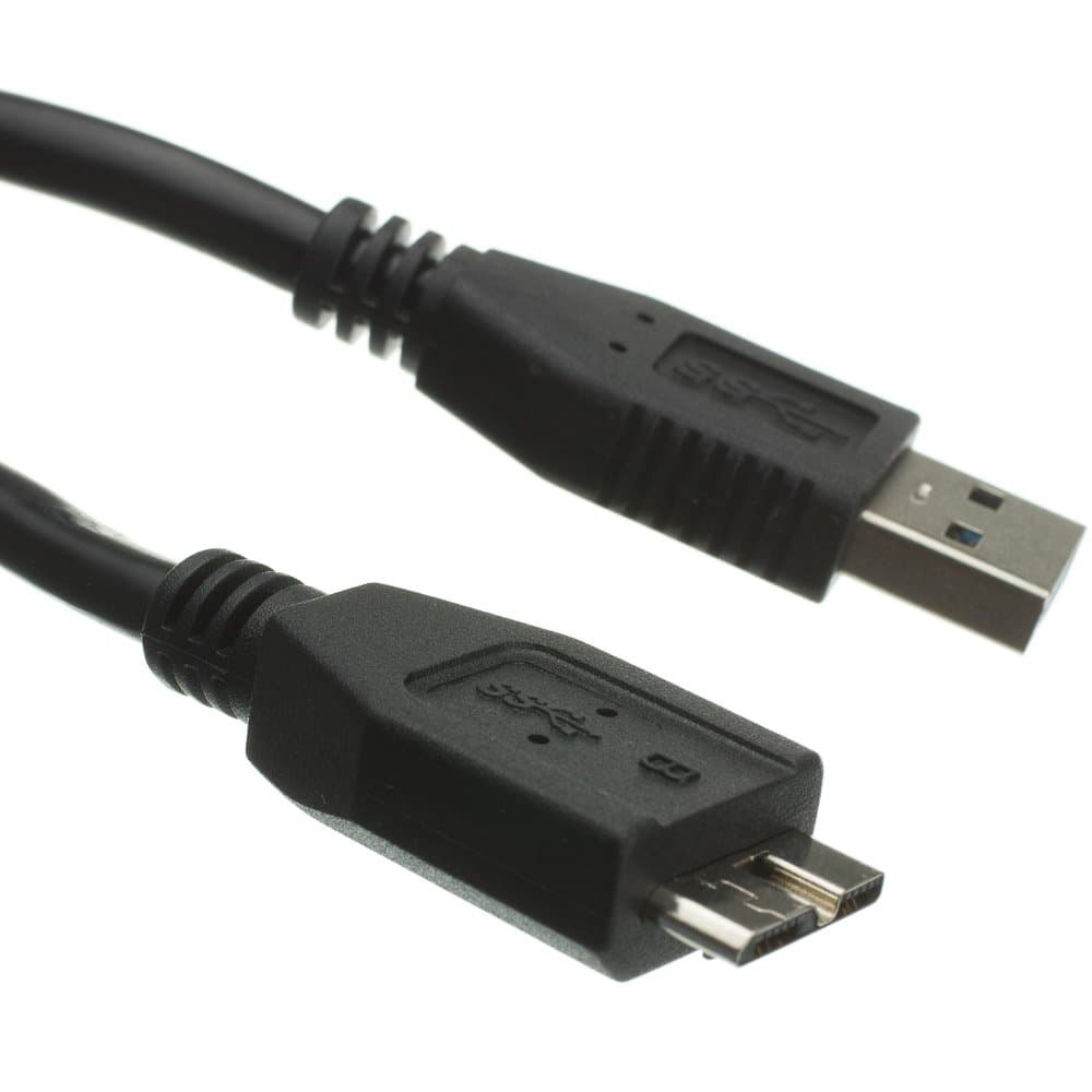 1m Long Black SuperSpeed USB 3.0 Data Transfer Cable for Toshiba Canvio Basics, Canvio Connect II, Stor.e Canvio, Canvio Slim, Stor.E Basics, AeroCast, Canvio Alu, Canvio Ready, Canvio Desk, Stor.E Partner, Canvio Wireless, StorE Alu2.... and more ....External Portable Hard Drive (1 meter)