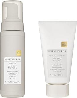 Kristin Ess Restore Bundle - Weightless Shine Air Dry Creme & Sea Salt Air Dry Mousse, 2 Piece Set
