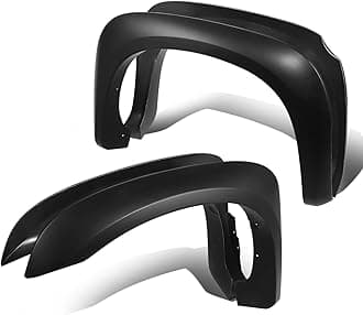 WF-81019-MBK Factory Style Fender Wheel Flares Compatible with Dodge Dakota Crew Cab 2005-2011,Matte Black