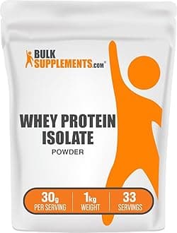 com Whey Protein Isolate Powder - Unflavored Whey Protein Powder, Nutritional Supplement - Gluten Free, 30g per Serving, 1kg (2.2 lbs) (Pack of 1)
