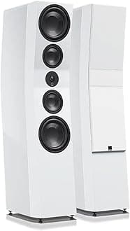 SVS Pair of Ultra Evolution Pinnacle Tower Speakers with 8 Inch Quand Woofers in Piano Gloss White