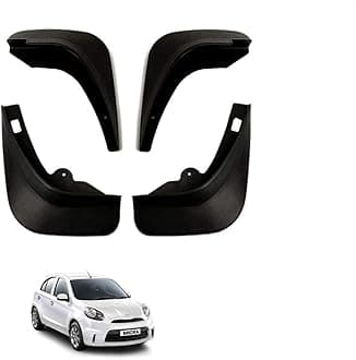 Auto Addict Car Mud Flaps Splash Guards (O.E Type Custom,4 pcs) for Nissan Micra Active