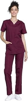 Cherokee Women's Unisex Top and Scrub Pant Set Medical