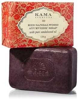 Kama Ayurveda Red Sandalwood Ayurvedic Soap with Pure Sandalwood Oil, 125g