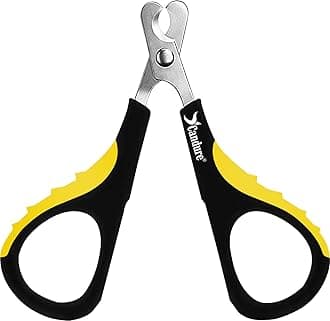 Cat Nail Clipper Stainless Steel Cat Claw Trimmers for Rabbits, Guinea Pigs, Birds, Puppies, Kittens and Small Animals Pet Nail Clipper for Professional and Home Use (Yellow)