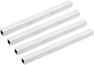 uxcell 6063 Aluminum Square Tube, 20mmx20mmx1.2mm Wall Thickness 300mm Length Seamless Straight Pipe Tubing 4 Pcs