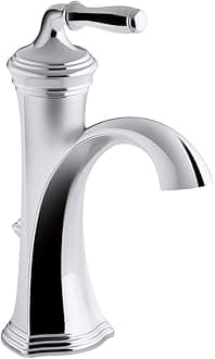 KOHLER K-193-4-CP Devonshire Single-Handle Bathroom Sink Faucet, Polished Chrome