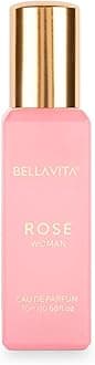 Bellavita Luxury ROSE Eau de Parfum | 20 ml (0.7 fl.oz.) | Travel Size Perfume for Women | Fresh, Floral Peach, Jasmine, and Ambery Musk Notes | Long Lasting Women's Fragrance