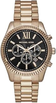 Michael Kors Lexington Watch für Herren, 44mm Quarz-Chronographenwerk mit Edelstahlarmband