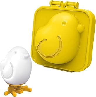 AEGYPIUS Hard Boiled Egg Mold, 2.7 x 2.3 inches Hard Boiled Eggs, Cute Egg Shaper, Yellow Eggs Hard Boiled, Hardboiled Eggs Egg Square Mold Kitchen Tool for Easy Cooking