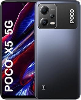 Xiaomi Poco X5 5G + 4G Volte Global Unlocked 128GB + 6GB GSM 6.67" 48 mp Triple Camera (ONLY Tmobile Mint Tello USA Market) + (Car Fast Car 51W Charger Bundle) (Black)