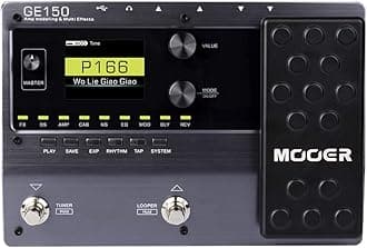 MOOER GE150 Electric Guitar Amp Modelling Multi Effects Pedal Portable Multi Effects Processor with Expression & IR Loading for Live show, Live Streaming, Home Studio, Guitar Practice