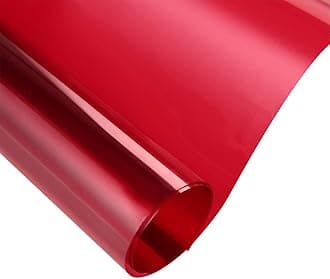 Red Transparent Window Film, Decorative Window Film Colored Red Window Tint Heat Blocking for Party Wedding Festival Decoration(Customized Size)