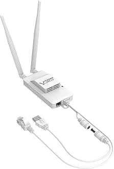 VAP11S-5G Mini WiFi Bridge Ethernet/Mini Repeater/WiFi Router/Industrial Signal Booster 5GHz with 2 RJ45 Ports/Antennas and USB/DC Powered for DVR Monitoring PLC Medical Device