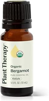 Plant Therapy Organic Bergamot Essential Oil 10 mL (1/3 oz) 100% Pure, Undiluted, Therapeutic Grade
