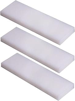 High Density Polyethylene Sheets HDPE Plastic Sheet Board for DIY, Heavy Duty Industry, 1/4" Thick,Size 6"x 18", White Color 1PC