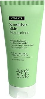 Aloe&Me Creme Gel Face and Body Moisturizer For Oily & Acne Prone Skin | Oil-free | Fast Absorbing | Non sticky | Fragrance Free | 50 ml
