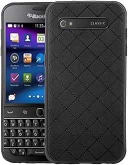 ELISORLI Compatible with Women Men BlackBerry Classic Q20 case Rugged Thin Slim Cell Accessories Anti-Slip Fit Rubber TPU Mobile Phone Silicone Soft Shockproof Bumper Cover for SQC100 Women Men Black