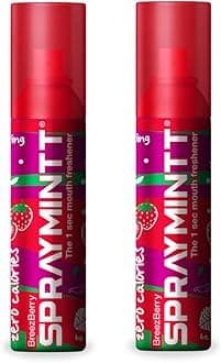Spraymintt Mouth Freshener | Mukhwas | Breath Freshener | Oral Hygiene | 175+ sprays of instant long lasting with Zero Calories Freshness | Brezeberry flavour | 15g - Pack of 2