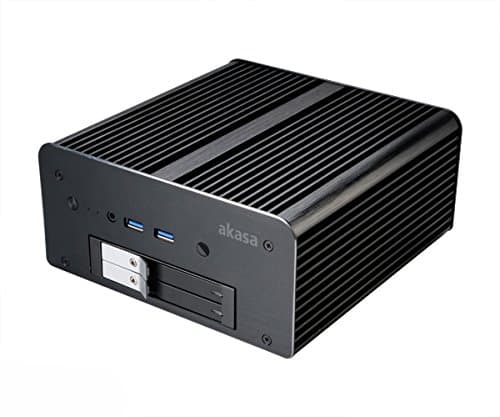 Akasa PC case Max MT6 uCFF Compact for Intel NUC 2 USB 3.0 Ports Black