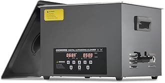 CREWORKS15L Digital Ultrasonic Cleaning Machine with Degas and Gentle Mode, 360W Ultrasonic Cleaner Machine with Heater and Timer, 4 gal Ultrasound Cleaner for Retainer Watch Auto Tool Machine Part