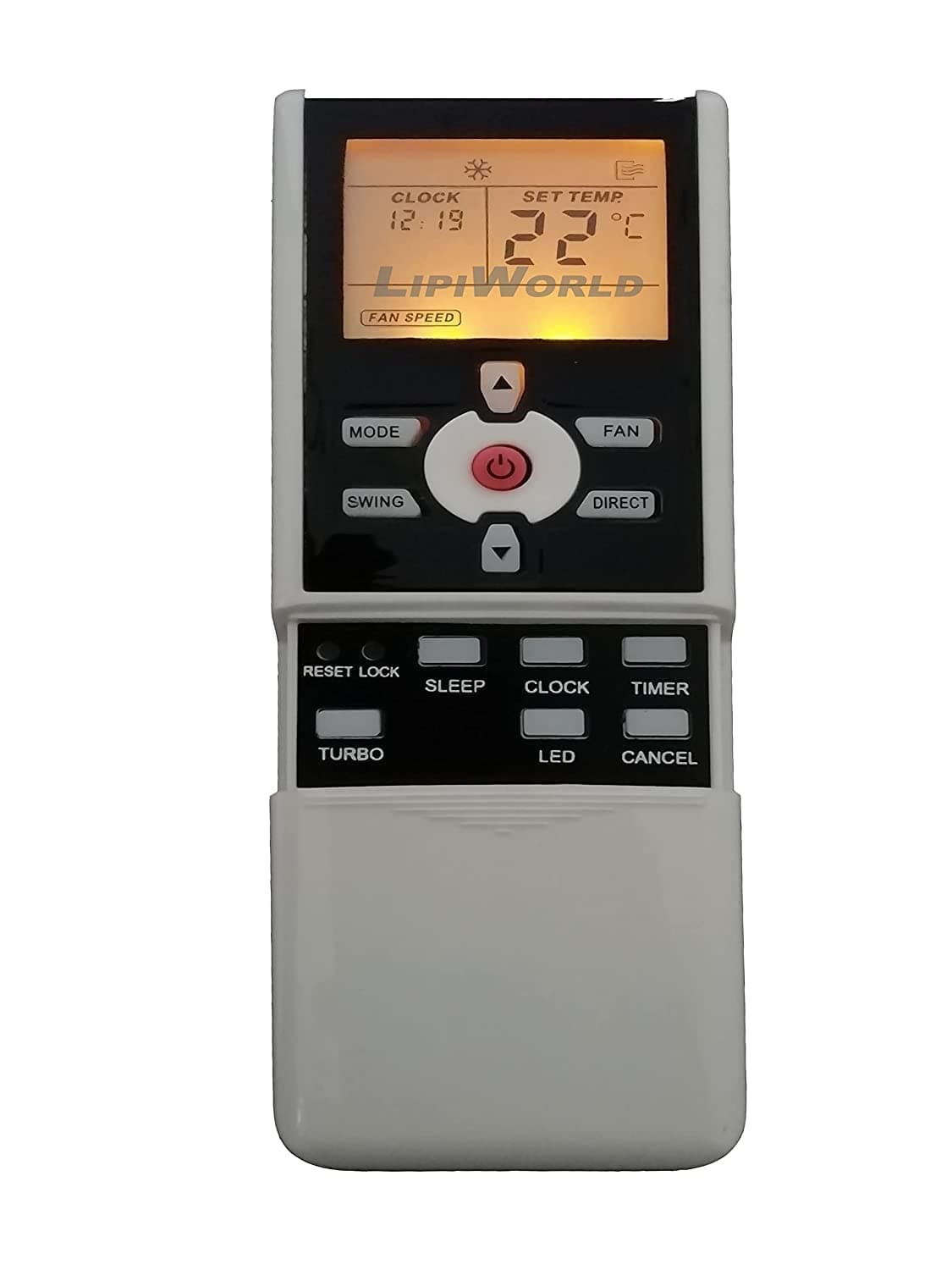 LipiWorld AC Remote Control with Display Light Compatible for VOLTAS AC with Backlight (R07/BGE)