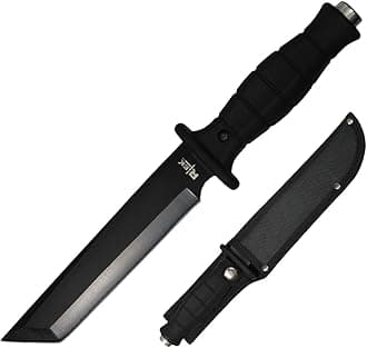 12" Rtek Tactical Tanto Blade Hunting Knife with Sheath Fixed Blade Good for Camping Hunting Survival Indoor and Outdoor Activities Mens Gift