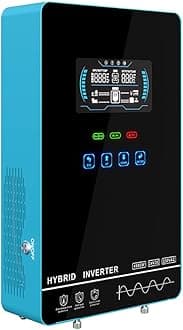 Y&H 4000W Hybrid Solar Inverter DC24V 120VAC Pure Sine Wave Output Battery-Free Starting, Built-in 140A MPPT Charger, 6.25" Touch LCD, UPS/Line/Battery Mode, for Off-Grid Home/RV/Energy Storage System